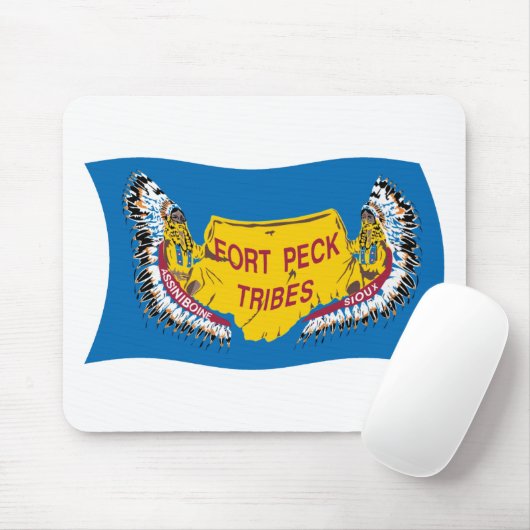 Tapis De Souris Drapeau Fort Peck Assiniboine Mousepad (Avec souris)