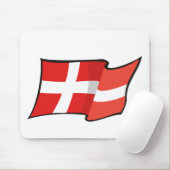 Tapis De Souris Drapeau frais du Danemark (Avec souris)
