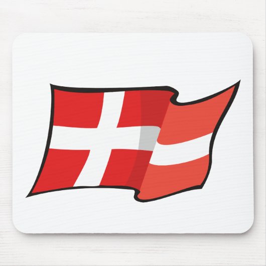 Tapis De Souris Drapeau frais du Danemark (Devant)
