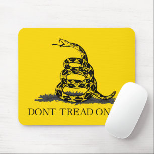 Tapis De Souris Drapeau Gadsden jaune classique Ne marchez pas sur