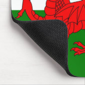 Tapis De Souris Drapeau gallois dragon rouge gallois (Coin)