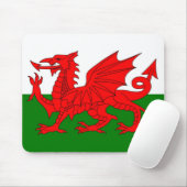 Tapis De Souris Drapeau gallois dragon rouge gallois (Avec souris)