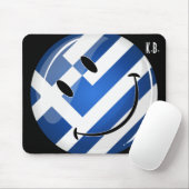 Tapis De Souris Drapeau grec souriant (Avec souris)