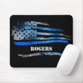 Tapis De Souris Drapeau gris bleu Mousepad (Avec souris)