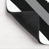 Tapis de souris drapeau gris noir de l'agent de co (Coin)