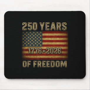 Tapis De Souris Drapeau Grunge 250 Ans De Liberté 1776-2026 250e A