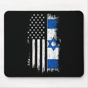 Tapis De Souris Drapeau Israélien Américain - Chemise Fierté Israë