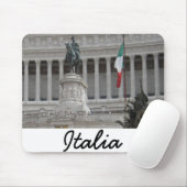 Tapis De Souris Drapeau italien à côté de la ruine romaine antique (Avec souris)