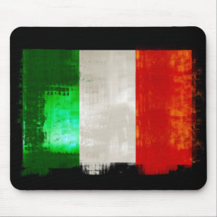 Tapis De Souris Drapeau italien grunge style vintage de l'Italie
