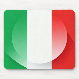 Tapis de souris drapeau italien minimaliste