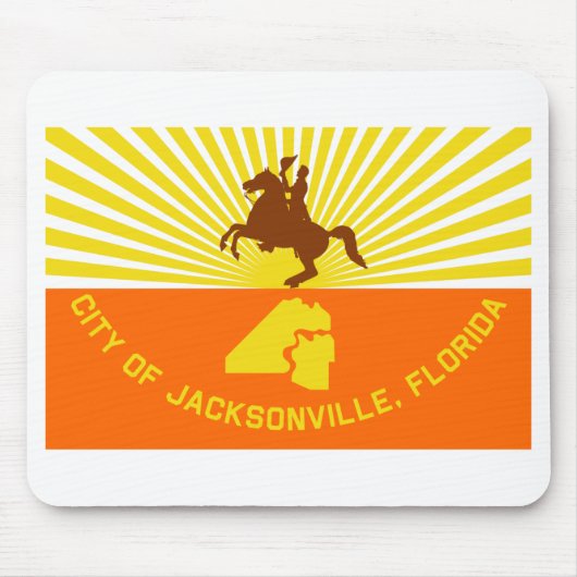 Tapis De Souris Drapeau Jacksonville (Devant)