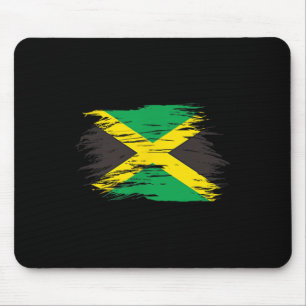Tapis De Souris Drapeau jamaïcain Jamaïque Souvenir Amour Voyage V