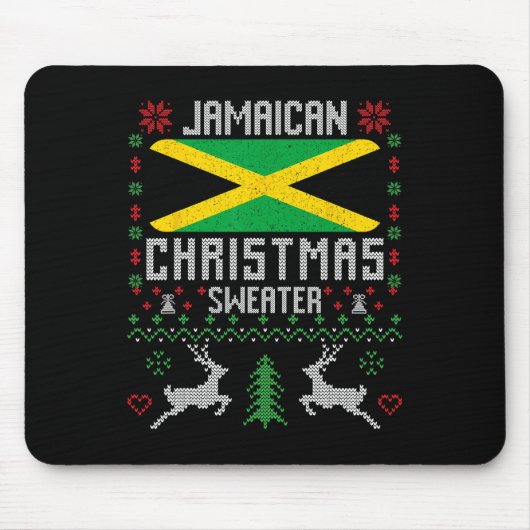 Tapis De Souris Drapeau jamaïcain Sweat de Noël (Devant)