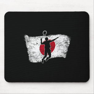 Tapis De Souris Drapeau japonais Badminton