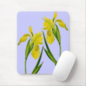 Tapis De Souris Drapeau jaune Iris Twins Mousepad (Avec souris)