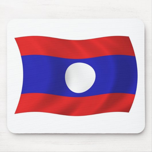 Tapis De Souris Drapeau laotien Mousepad (Devant)