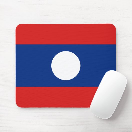 Tapis De Souris Drapeau laotien Mousepad (Avec souris)