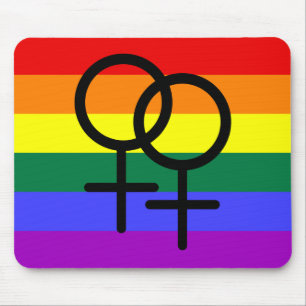 Tapis De Souris Drapeau lesbien de fierté coloré par arc-en-ciel