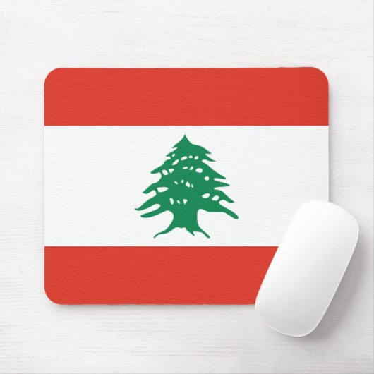 Tapis De Souris Drapeau libanais Mousepad (Avec souris)