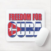 TAPIS DE SOURIS DRAPEAU LIBRE POUR CUBA (Avec souris)