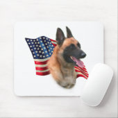 Tapis De Souris Drapeau malinois belge (Avec souris)