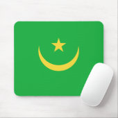 Tapis De Souris Drapeau mauritanien Mousepad (Avec souris)