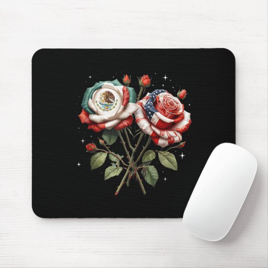 Tapis De Souris Drapeau Mexique Usa Drapeau Mexicain Drapeau Améri (Avec souris)