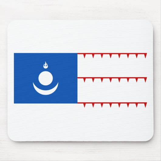 Tapis De Souris Drapeau mongol d'empire (Devant)
