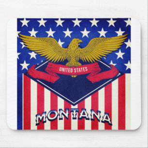 Tapis De Souris Drapeau Montana USA