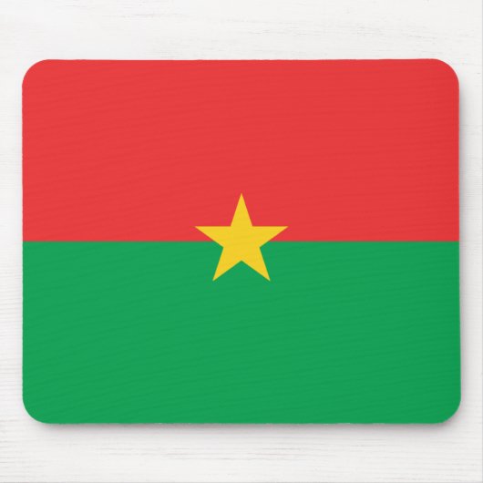 Tapis De Souris Drapeau Mousepad de Burkina Faso (Devant)