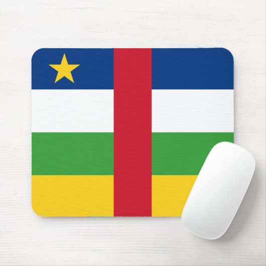 Tapis De Souris Drapeau Mousepad de Centrafrique (Avec souris)