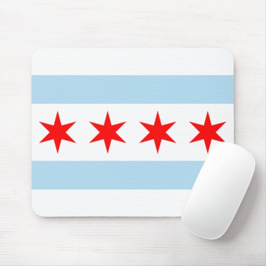 Tapis De Souris Drapeau Mousepad de Chicago (Avec souris)