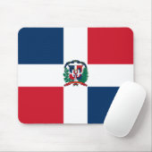 Tapis De Souris Drapeau Mousepad de la République Dominicaine (Avec souris)