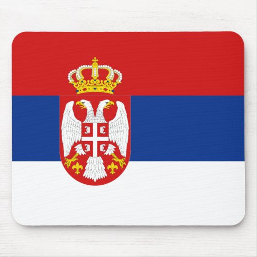 Tapis De Souris Drapeau Mousepad de la Serbie (Devant)