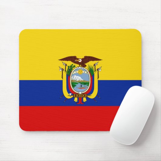 Tapis De Souris Drapeau Mousepad de l'Equateur (Avec souris)