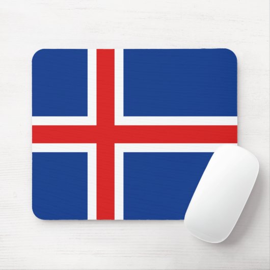 Tapis De Souris Drapeau Mousepad de l'Islande (Avec souris)