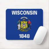 Tapis De Souris Drapeau Mousepad du Wisconsin (Avec souris)