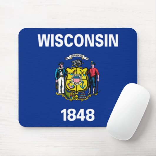 Tapis De Souris Drapeau Mousepad du Wisconsin (Avec souris)
