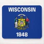 Tapis De Souris Drapeau Mousepad du Wisconsin (Devant)