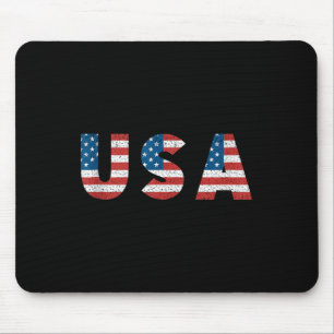 Tapis De Souris Drapeau National Américain Retro Patriotic 20th Ja