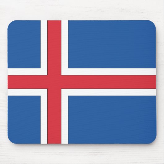 Tapis De Souris Drapeau national d'Islande (Devant)