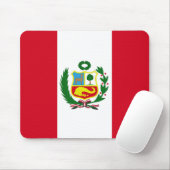 Tapis De Souris Drapeau national du Pérou (Avec souris)