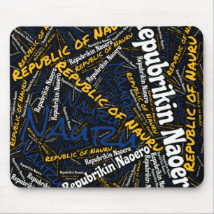 Tapis De Souris Drapeau Nauru colorés Patriotique