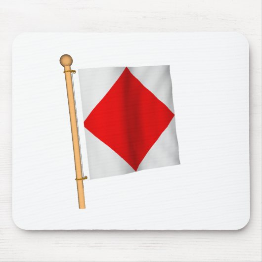 Tapis De Souris Drapeau nautique 'F (Devant)