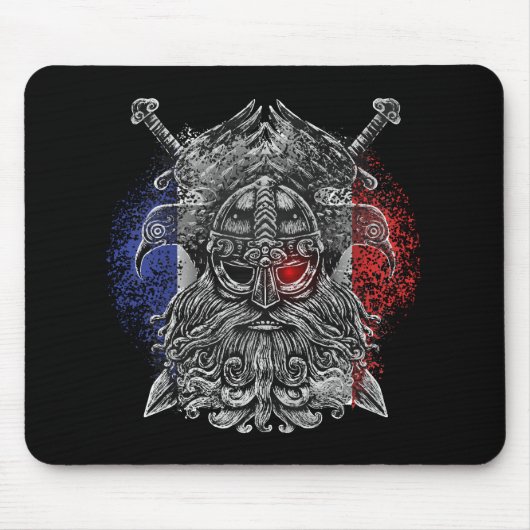 Tapis De Souris Drapeau Odin ravens épées Viking Mythologie (Devant)