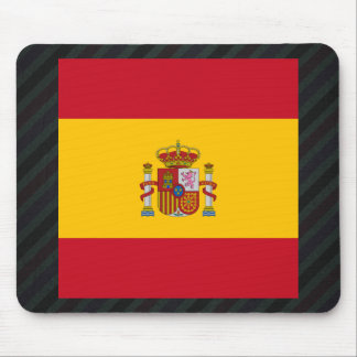 Tapis De Souris Drapeau officiel de l'Espagne sur des rayures