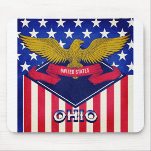 Tapis De Souris Drapeau Ohio USA