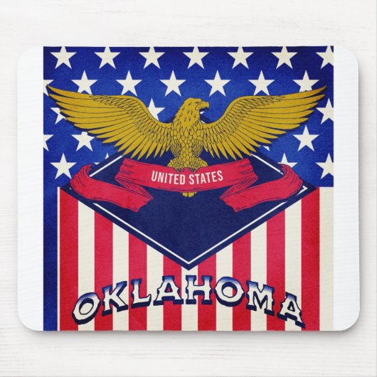 Tapis De Souris Drapeau Oklahoma USA (Devant)