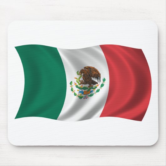 Tapis De Souris Drapeau onduleux du Mexique (Devant)