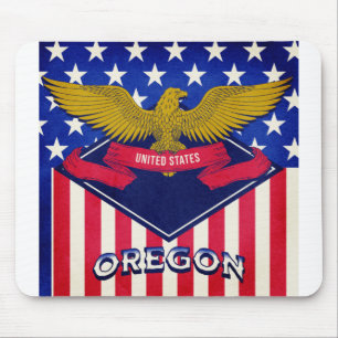 Tapis De Souris Drapeau Oregon USA
